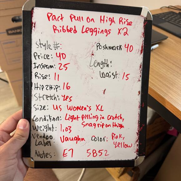 Pact Pull on High Rise Ribbed Leggings X2 US Women's XL - Picture 11 of 11